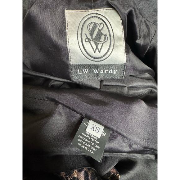 L.W. Wardy Leopard Jacquard Satin Smoking Jacket XS Made in USA - Picture 13 of 17